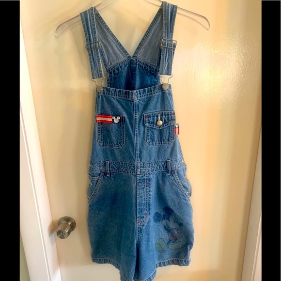 Disney Denim - Vintage Mickey Mouse overall shorts.